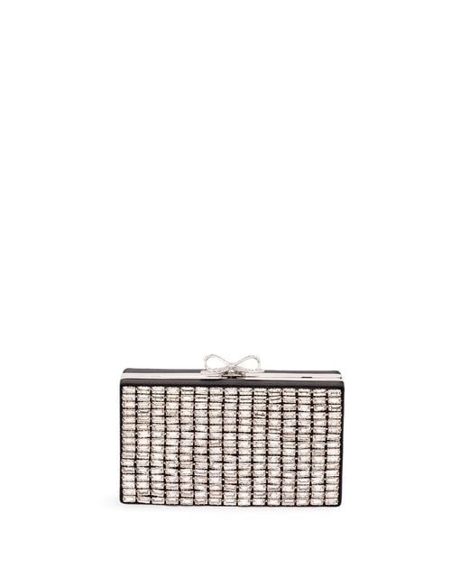 Self-Portrait White Chainmail Clutch Bag