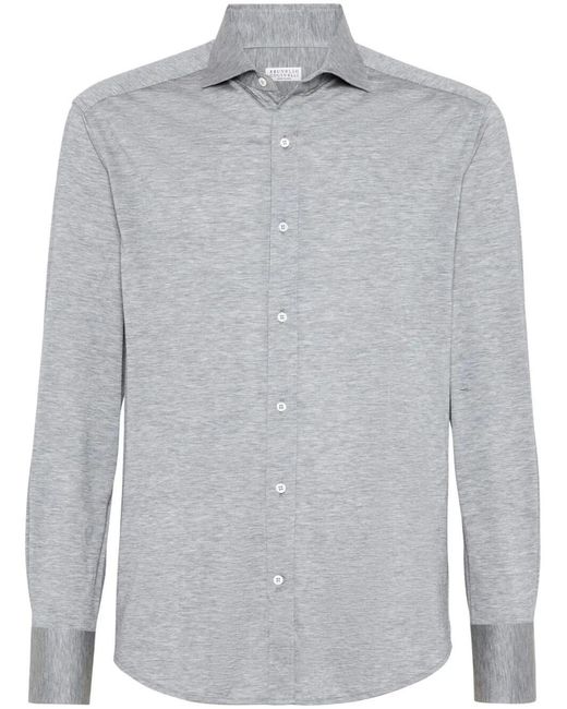 Brunello Cucinelli Gray T-Shirts And Polos for men