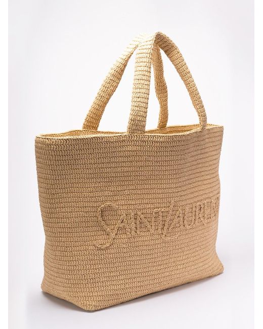 Saint Laurent White Shopping Bag