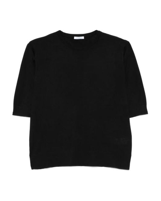 Malo Black Crew-Neck Sweater