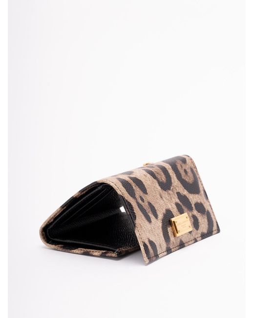Dolce & Gabbana White Leopard Print Wallet