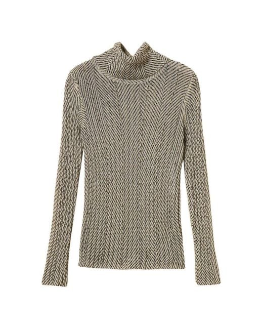 Twinset Gray Turtle Neck Sweater
