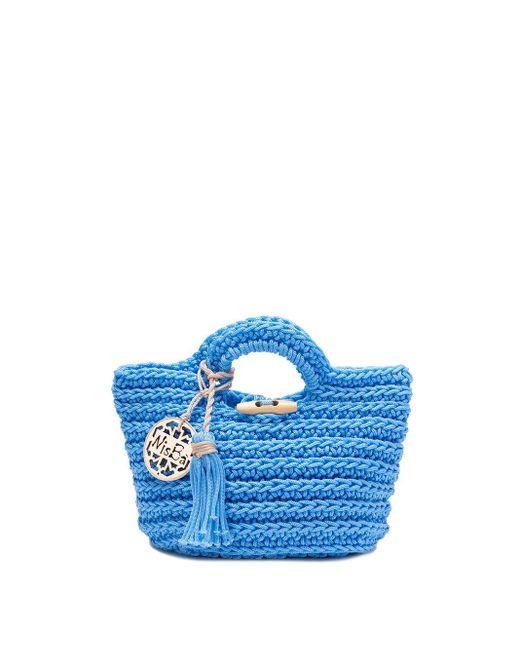 NisBà Blue `Ketan Ovale` Bag