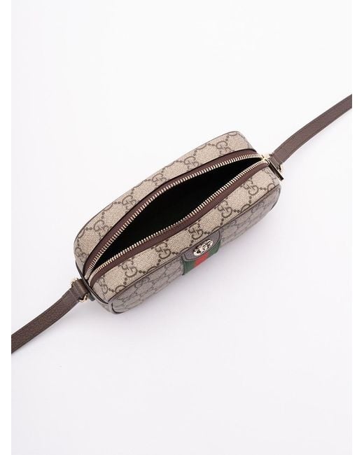 Gucci Gray 'Ophidia' Small Camera Bag