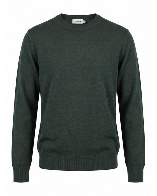 Altea Green Long Sleeve Crew-Neck Sweater for men