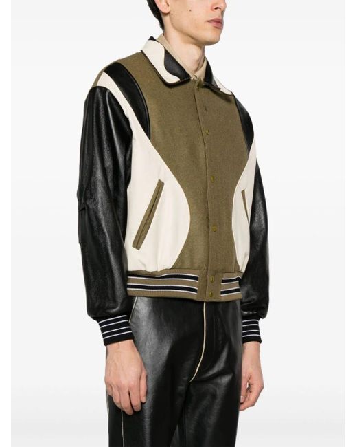 ANDERSSON BELL Green `Robyn` Varsity Jacket for men