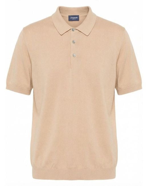 Drumohr Natural Logo Polo for men