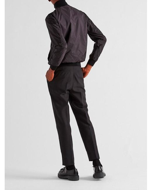 Prada Black Reversible Wool And Re-Nylon Jacket for men