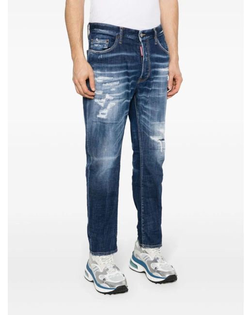 Jeans con effetto vissuto di DSquared² in Blue da Uomo