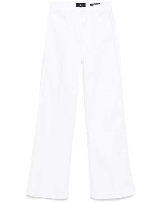 7 For All Mankind White Ultra Highrise Jo Jeans