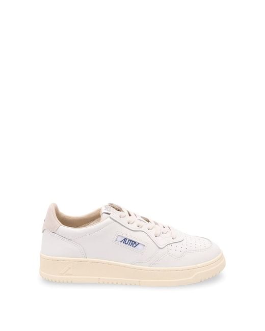 Autry White 'Medalist' Low Sneakers for men