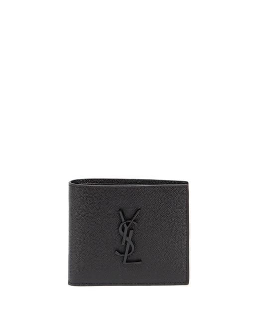 Saint Laurent Black 'Cassandre' East/West Wallet for men