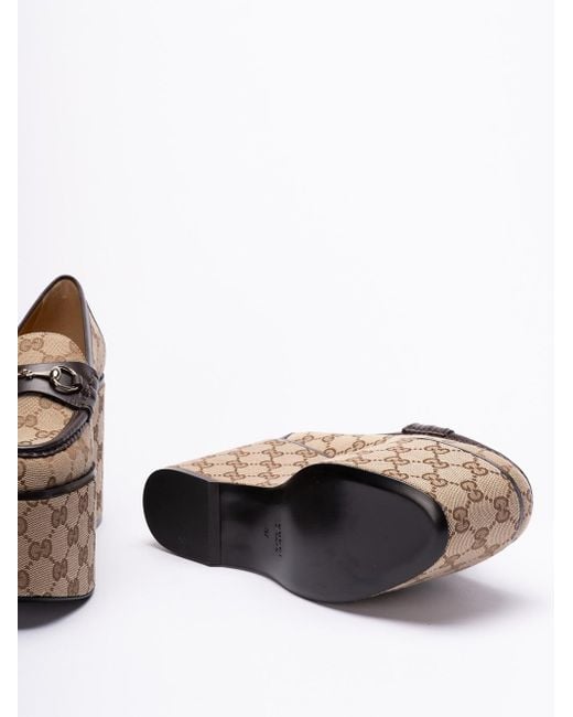 Gucci Natural `Joni` Platform Loafers