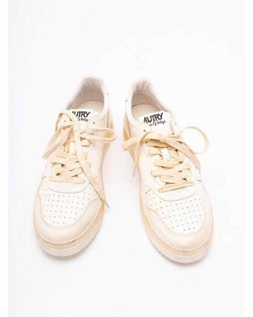 Autry White 'Sup Vint Low' Sneakers for men