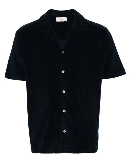 Altea Black `Harvey Camp` Short Sleeve Shirt for men