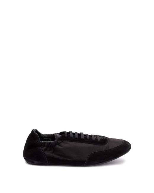 Prada Black 'Collapse' Re-Nylon And Suede Sneakers for men