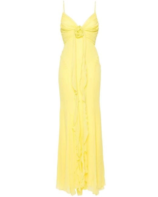 Blumarine Yellow Long Dress