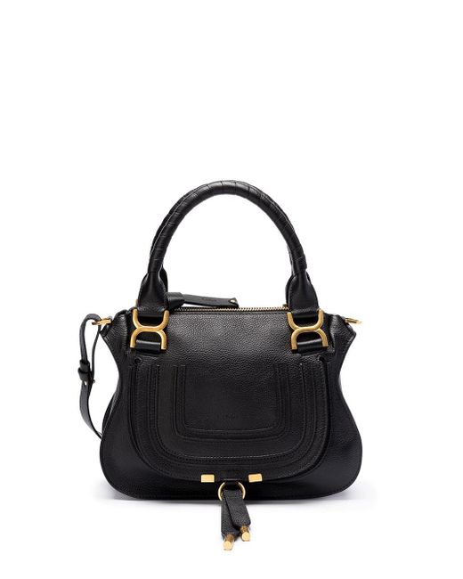 Chloé Black `marcie` Small `double Carry` Bag
