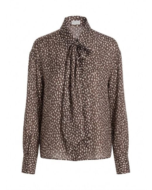 Brunello Cucinelli Brown Shirt