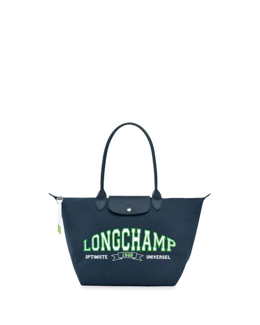 Longchamp Blue `Le Pliage Université` Large Tote Bag