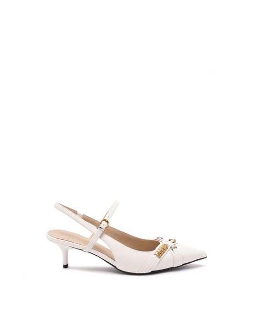 Pinko White 'Gloria 18' Slingbacks