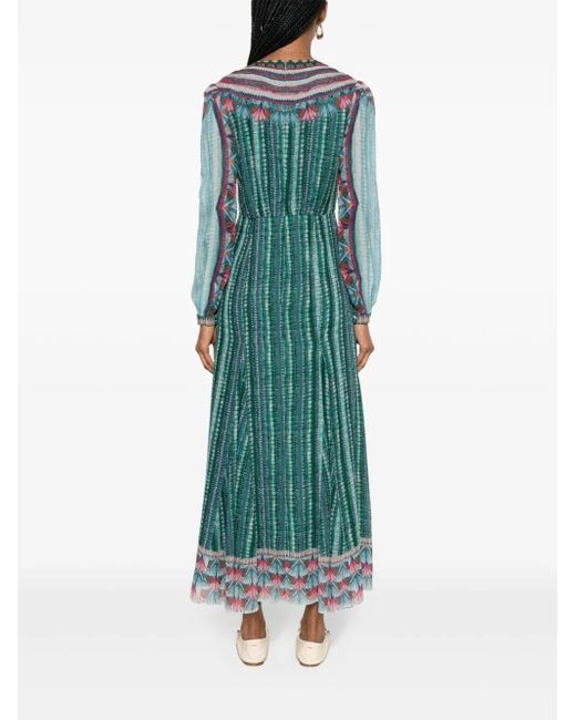 Saloni Green `Annabel-B` Long Dress