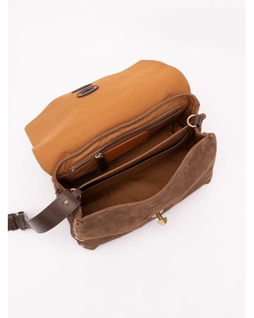 Zanellato Brown Small 'Postina Jones' Handbag
