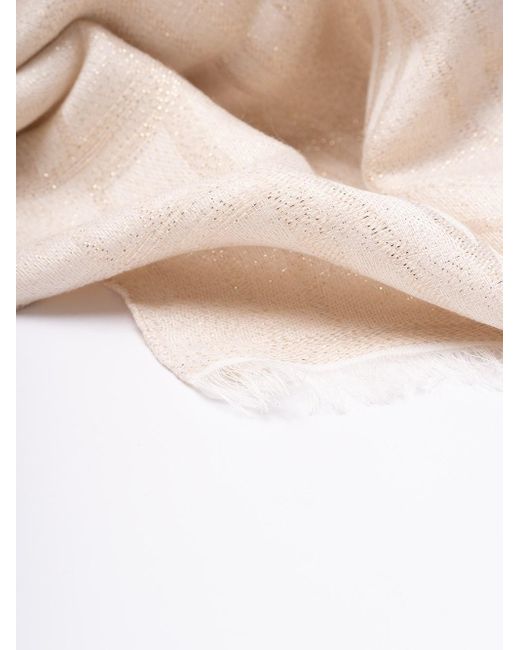 `Twinset Logo Allover` Stole di Twin Set in Natural