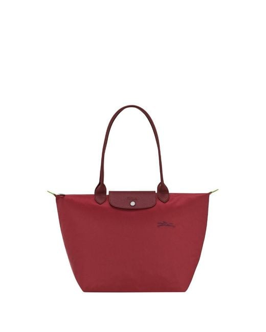 Longchamp Red 'Le Pliage' Large Tote