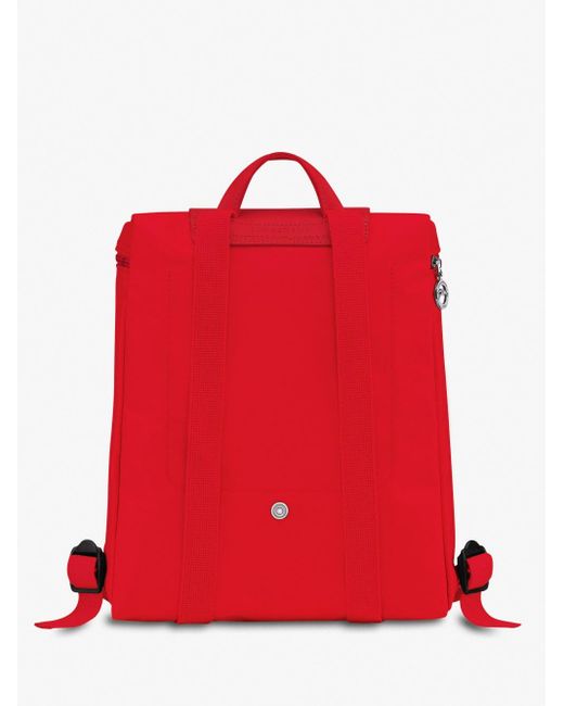 `Le Pliage Green` Medium Backpack di Longchamp in Red