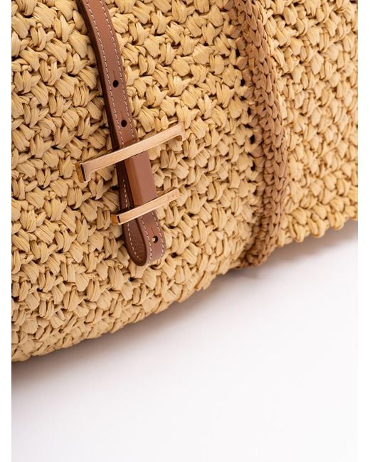 Tod's Natural 'Tbs' Large Shopping Bag