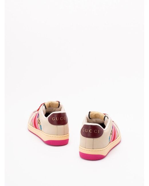 Gucci Pink Screener Gg Sneaker
