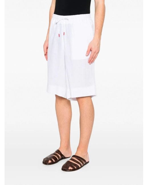 Kiton White 'Kapaa' Shorts for men
