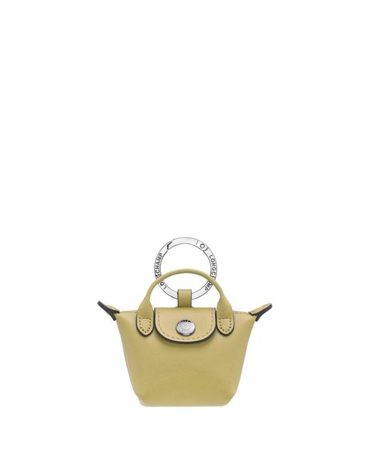 Longchamp Metallic 'Le Pliage Xtra' Key Ring