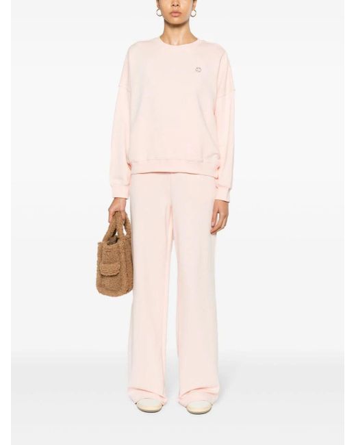 `Oval T Monogram` Track Pants di Twin Set in Pink