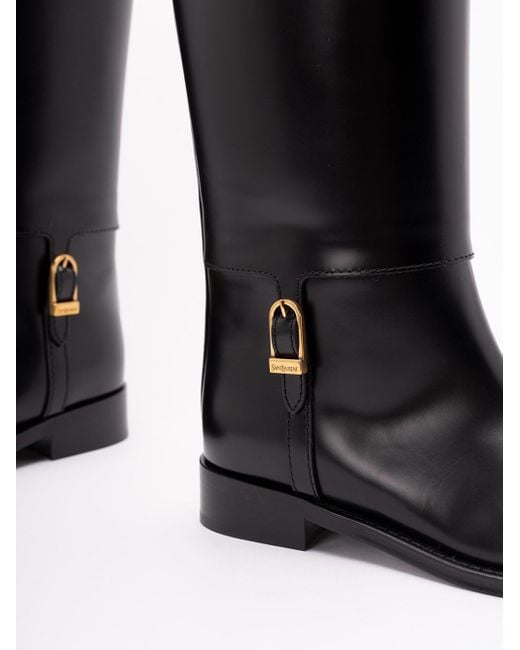 Saint Laurent Black 'Julia' Boots