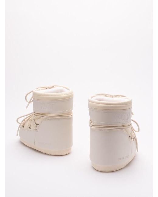 Moon Boot White 'Icon Low Rubber' Boots