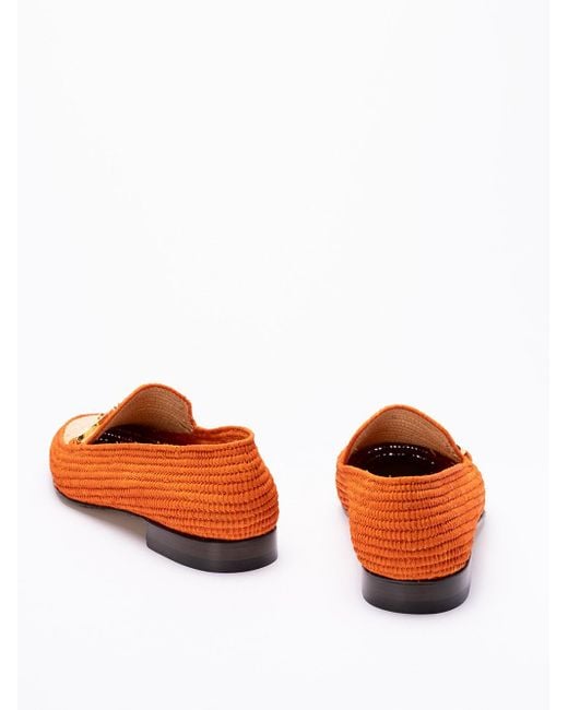 Edhen Milano Orange `Agadir` Loafers for men