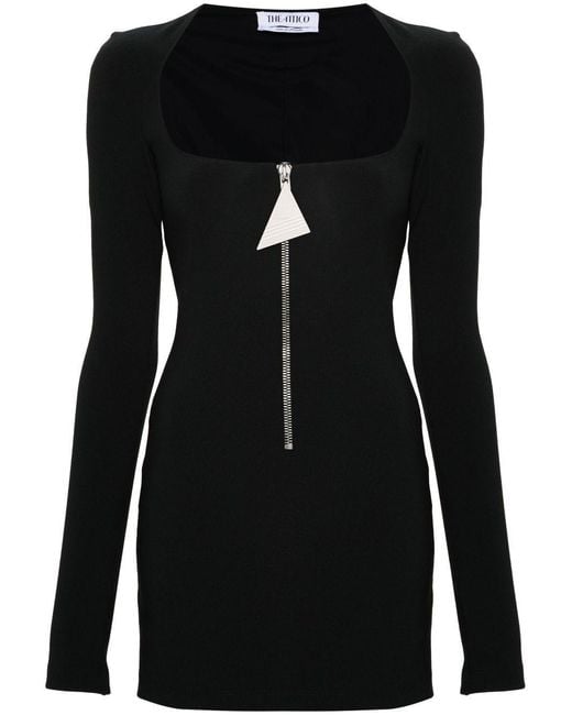 The Attico Black Fitted Mini Dress