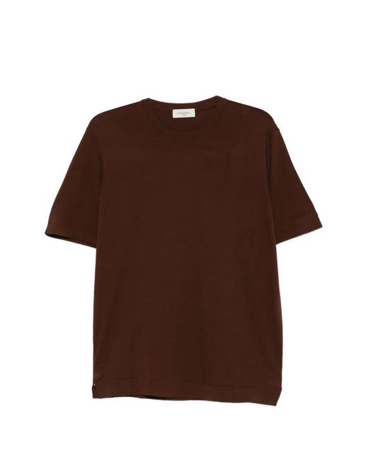 Piacenza 1733 Brown Short Sleeve T-Shirt for men