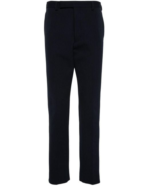 Prada Blue Pressed-Crease Trousers for men