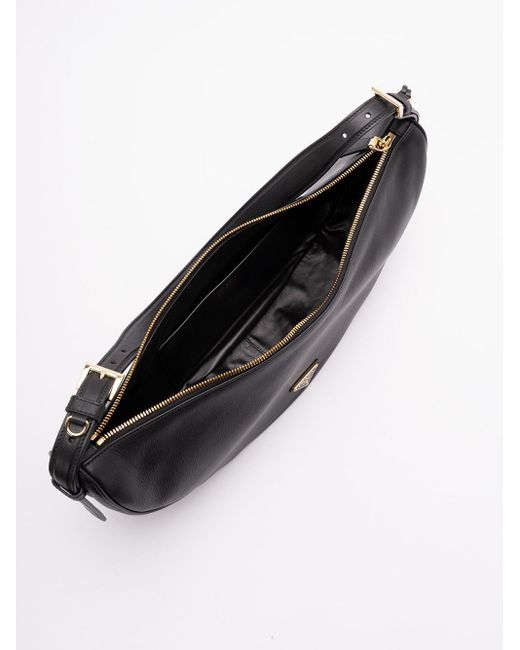 Prada Black Demi-Lune' Large Shoulder Bag