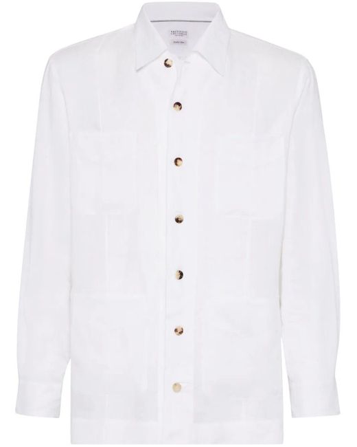 Brunello Cucinelli Blue Shirt for men