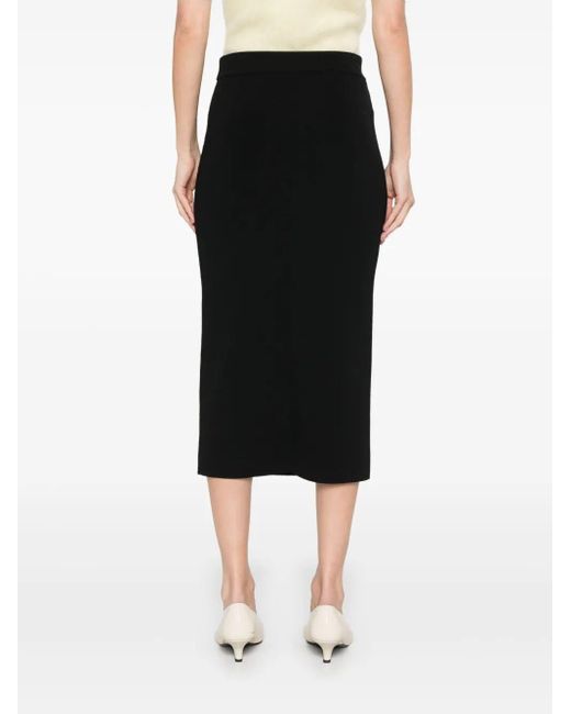 Gonna Midi A Coste di Max Mara in Black