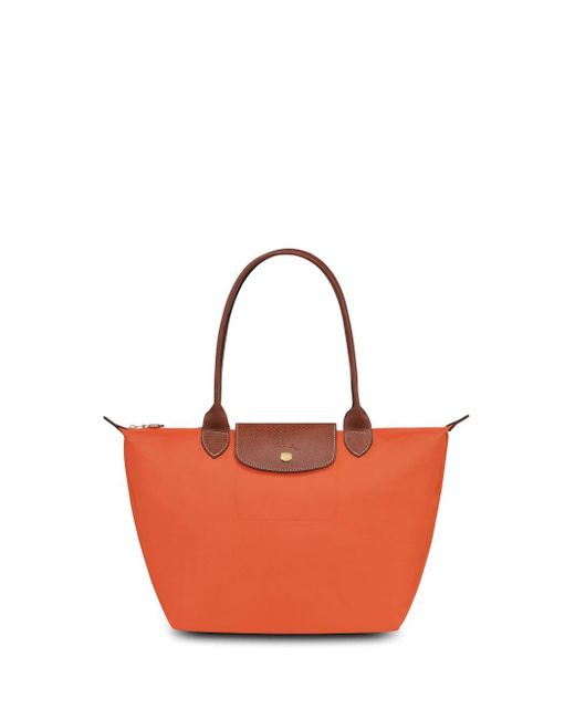 Longchamp Red `le Pliage Original` Medium Tote Bag