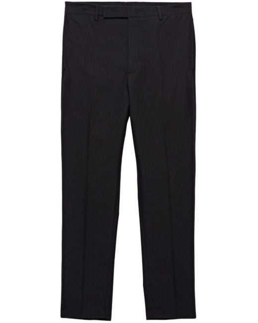 Prada Blue Technical Cotton Pants for men