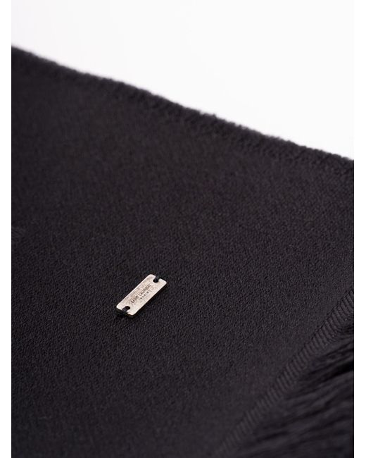 Saint Laurent Black 'Cassandre' Scarf for men