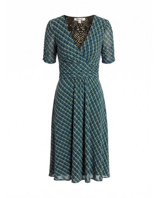 Diane von Furstenberg Green 'Koren' Reversible Dress