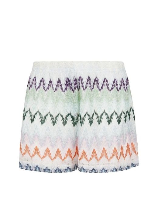 Missoni Gray Multicolour Zig-Zag Shorts