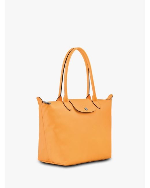 Longchamp Orange `Le Pliage Xtra` Medium Tote Bag